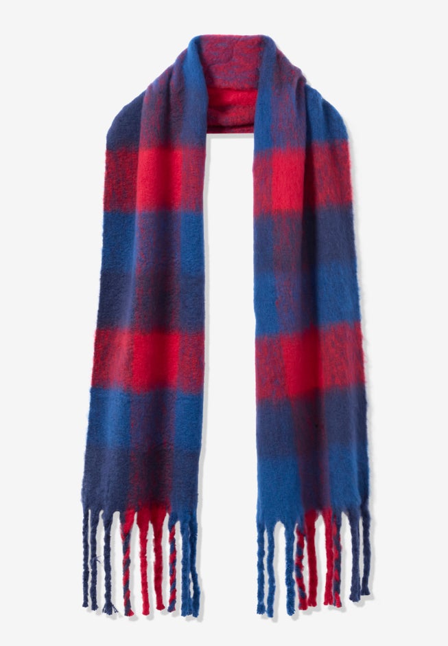 Fringed Plaid Scarf image number 2