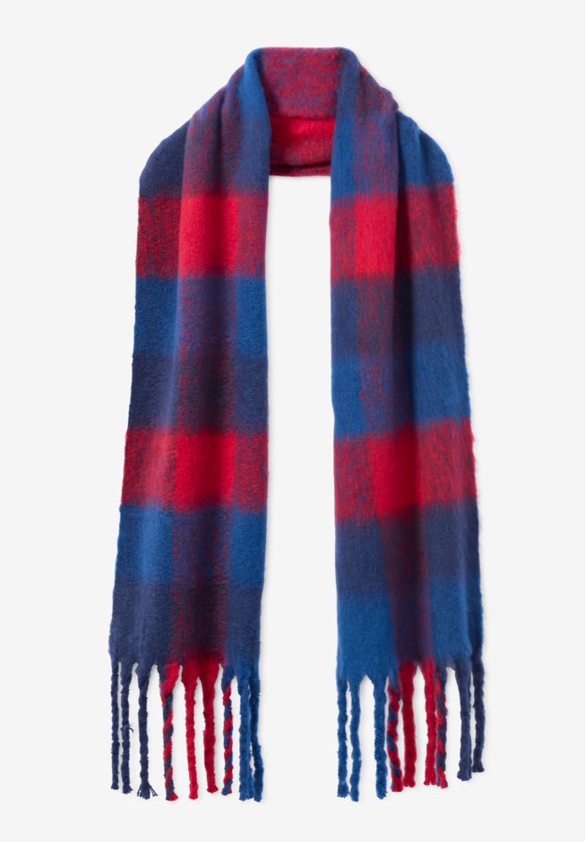 Fringed Plaid Scarf image number 0