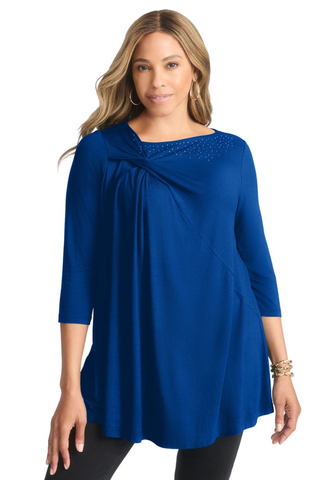 Twist-Front Trapeze Tunic image number 0