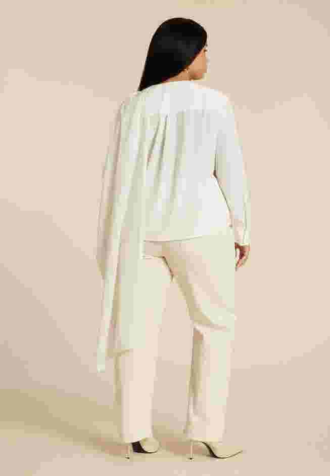 Button Up Top With Neck Cape image number 3