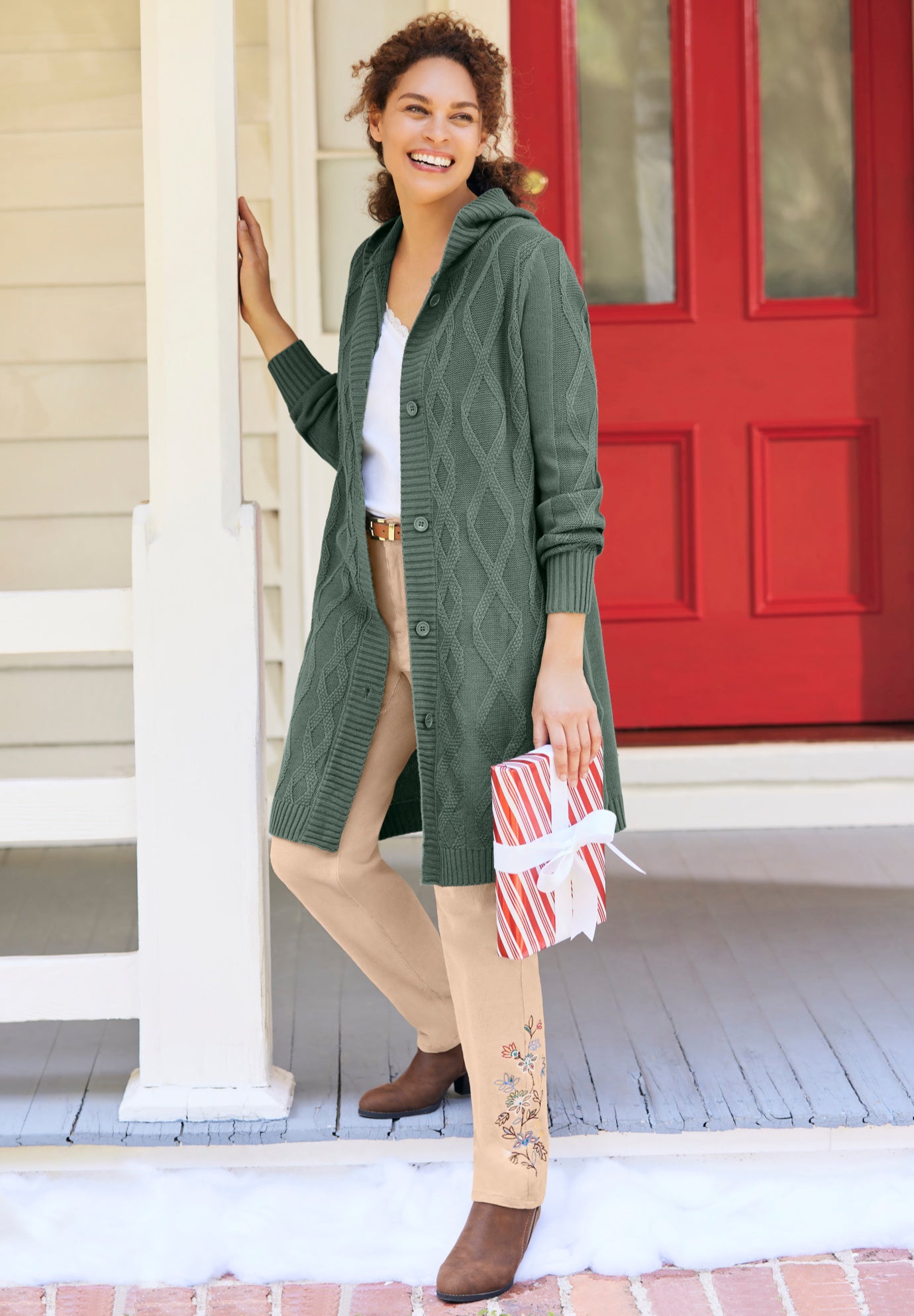 Cable Cardigan Hoodie image number 3