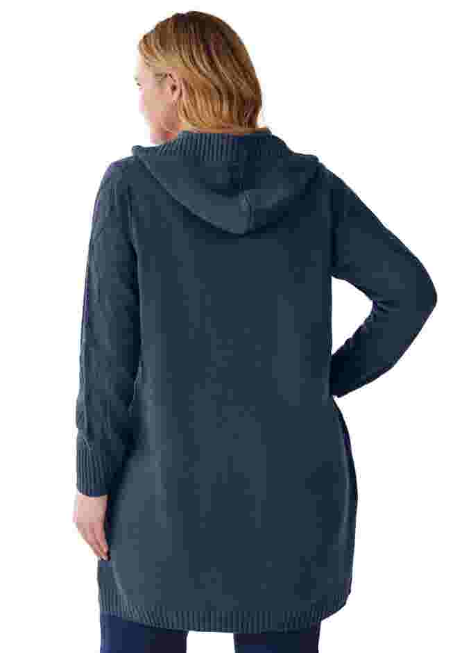 Cable Cardigan Hoodie image number 1