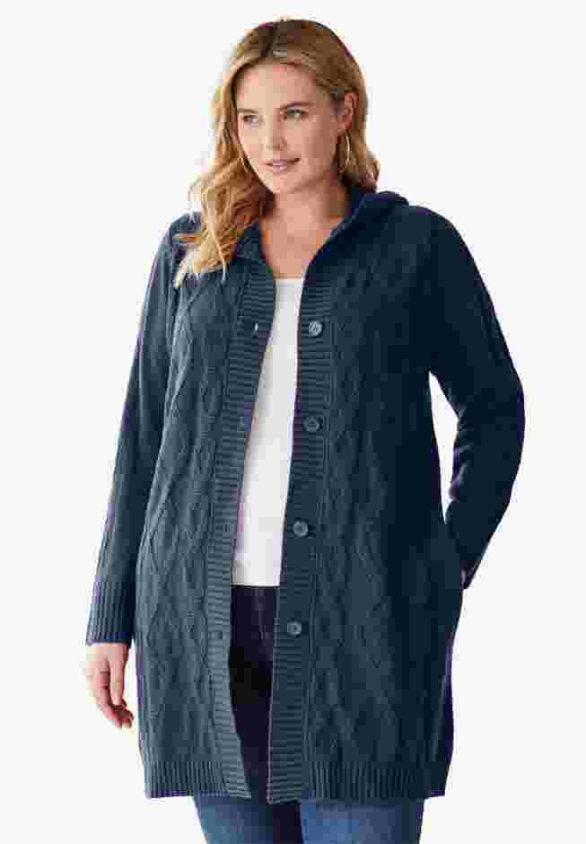 Cable Cardigan Hoodie image number 0