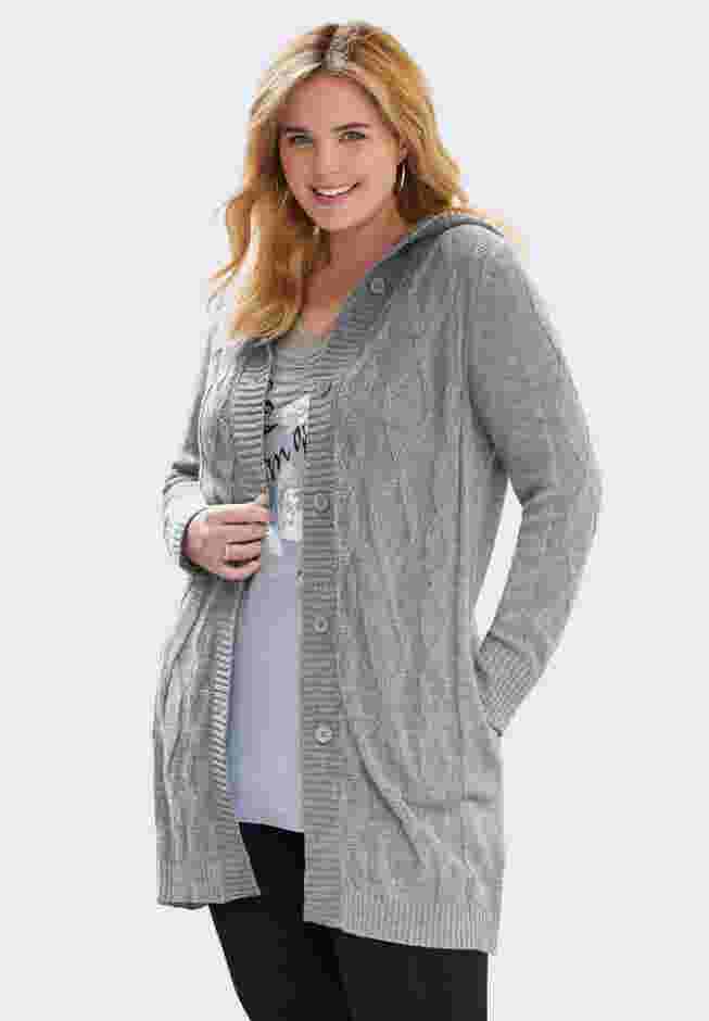 Cable Cardigan Hoodie image number 0