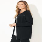 Black Label Zip Front Ponte Jacket image number null