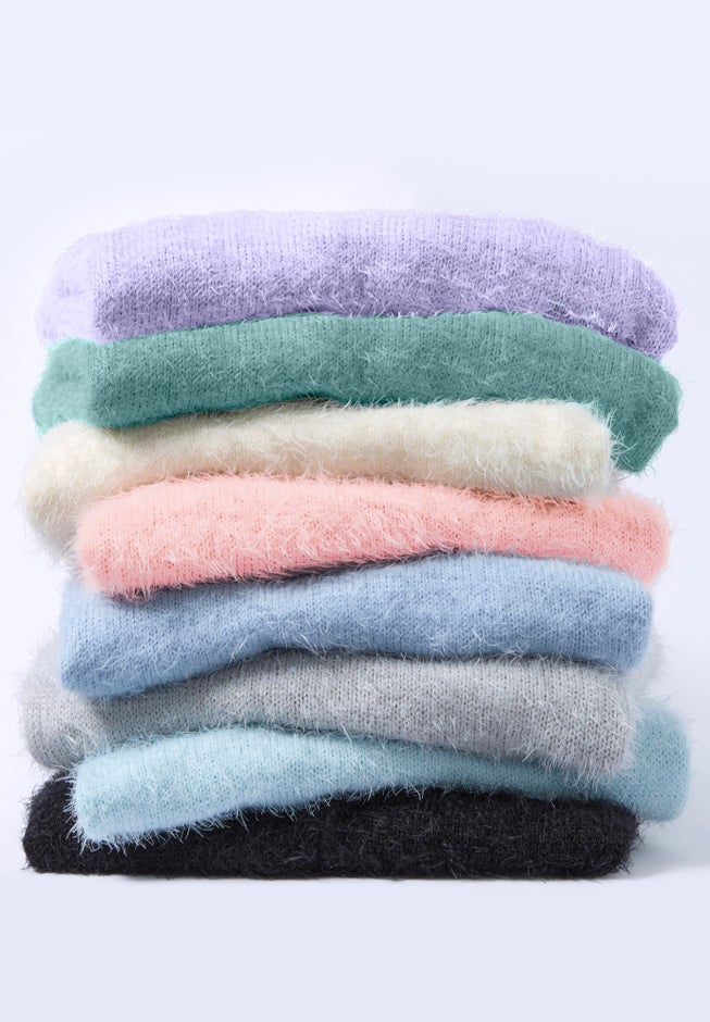 Eyelash Lace Neck Sweater image number 4