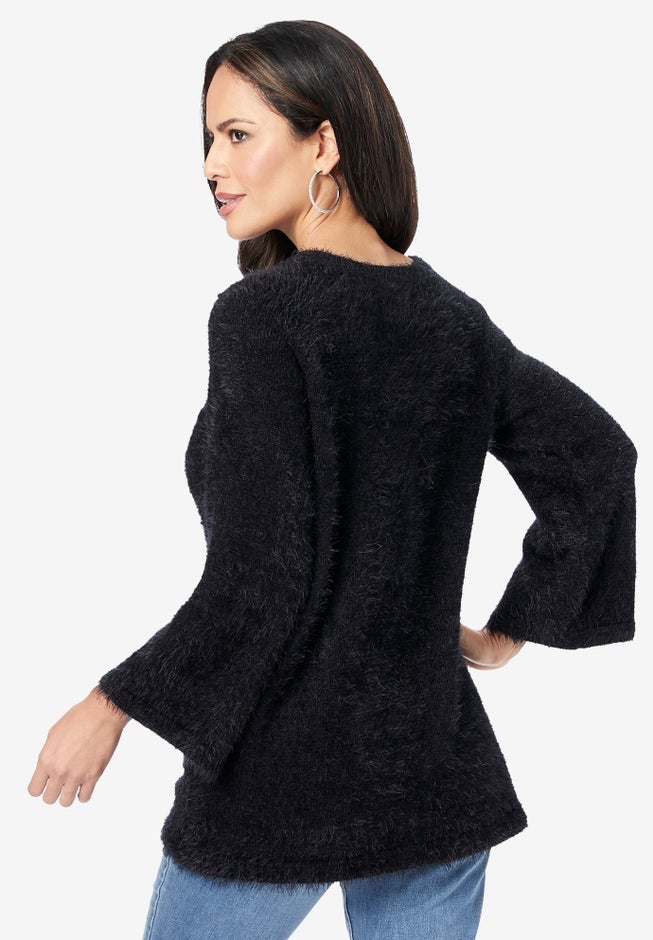 Eyelash Lace Neck Sweater image number 3