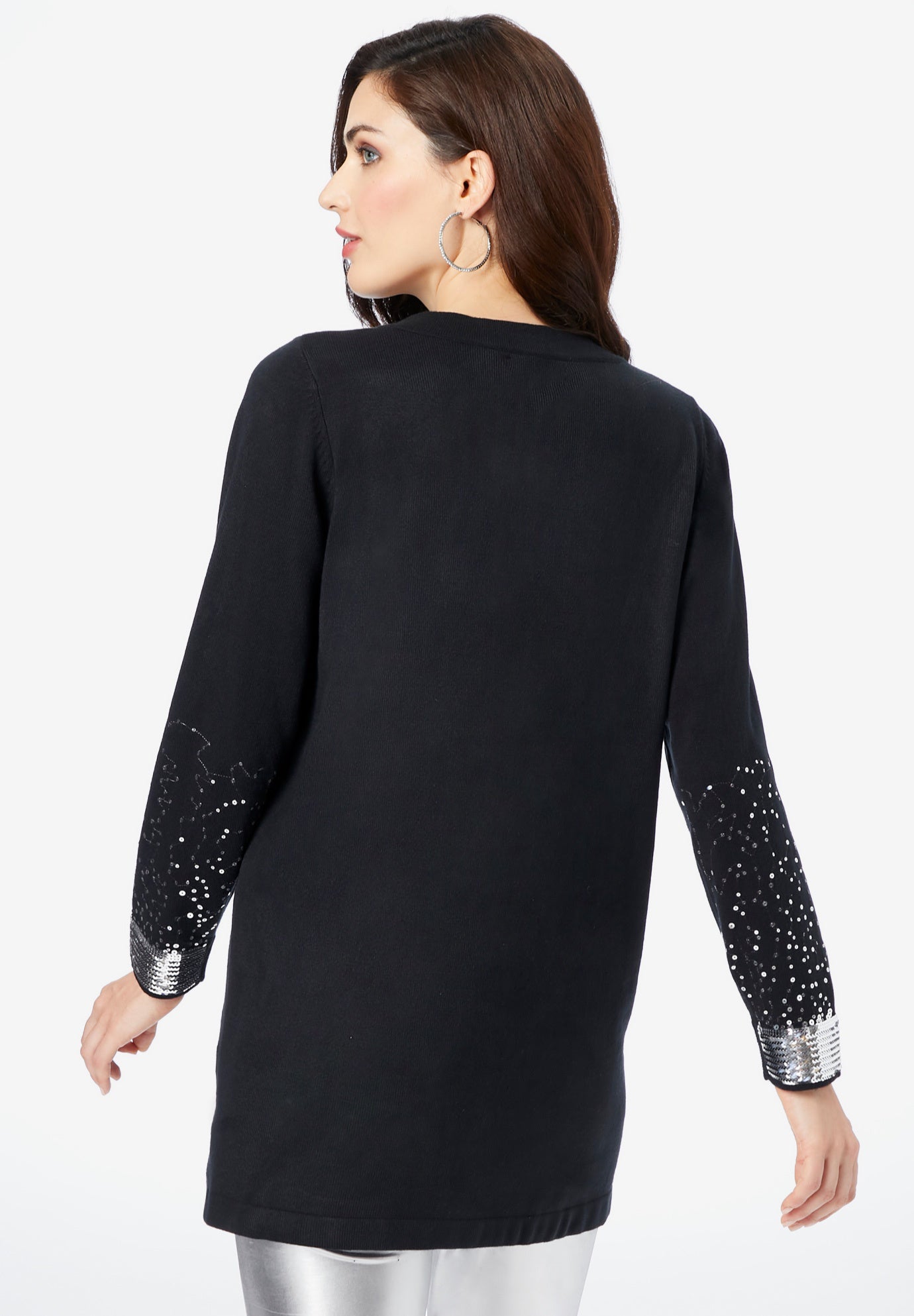 Sequin Pullover Sweater image number 4