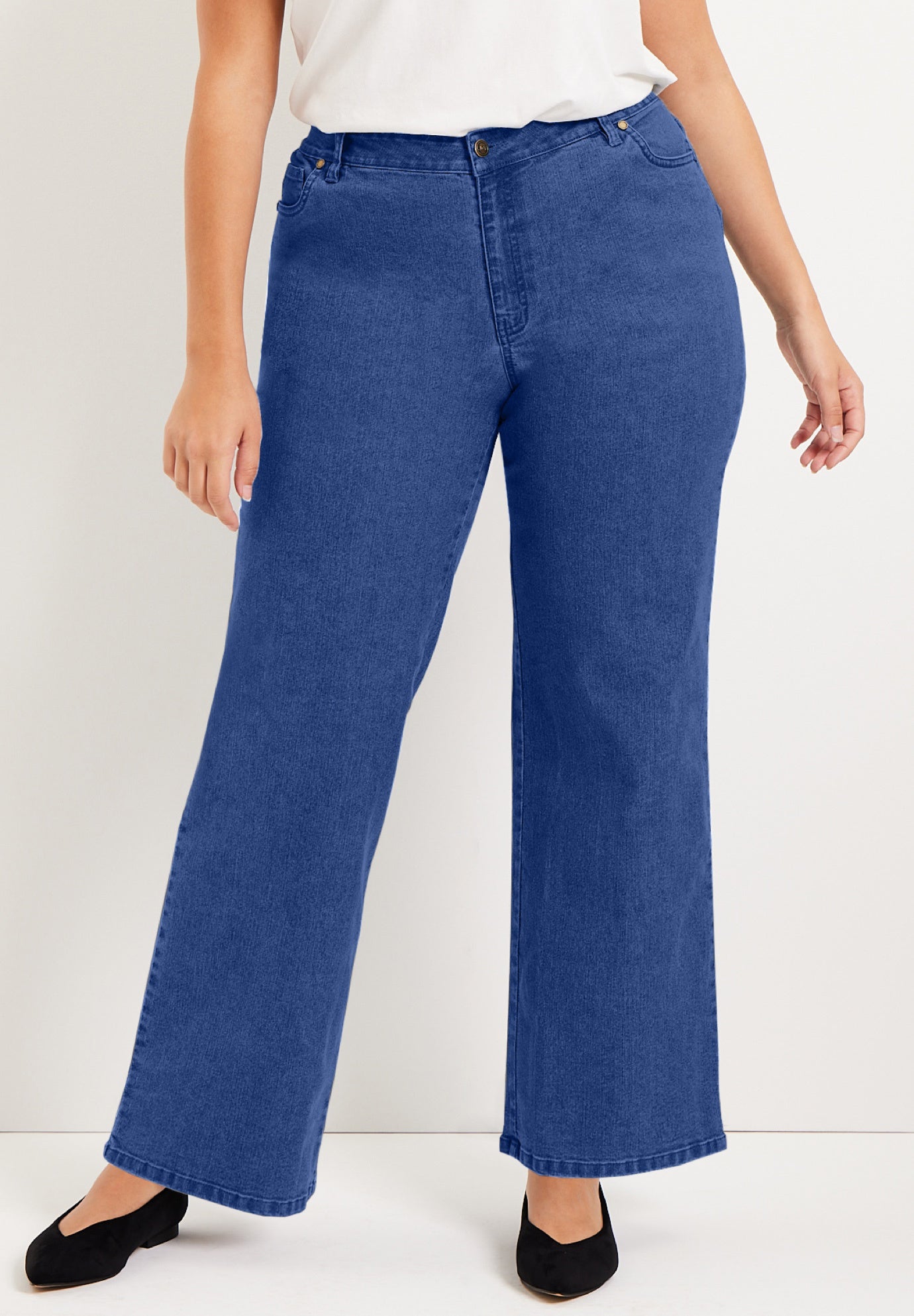 Curvie Fit Wide-Leg Jeans image number 0