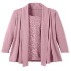 2-Fer Cardigan & Attached Lace Tunic image number null