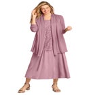 2-Fer Cardigan & Attached Lace Tunic image number null