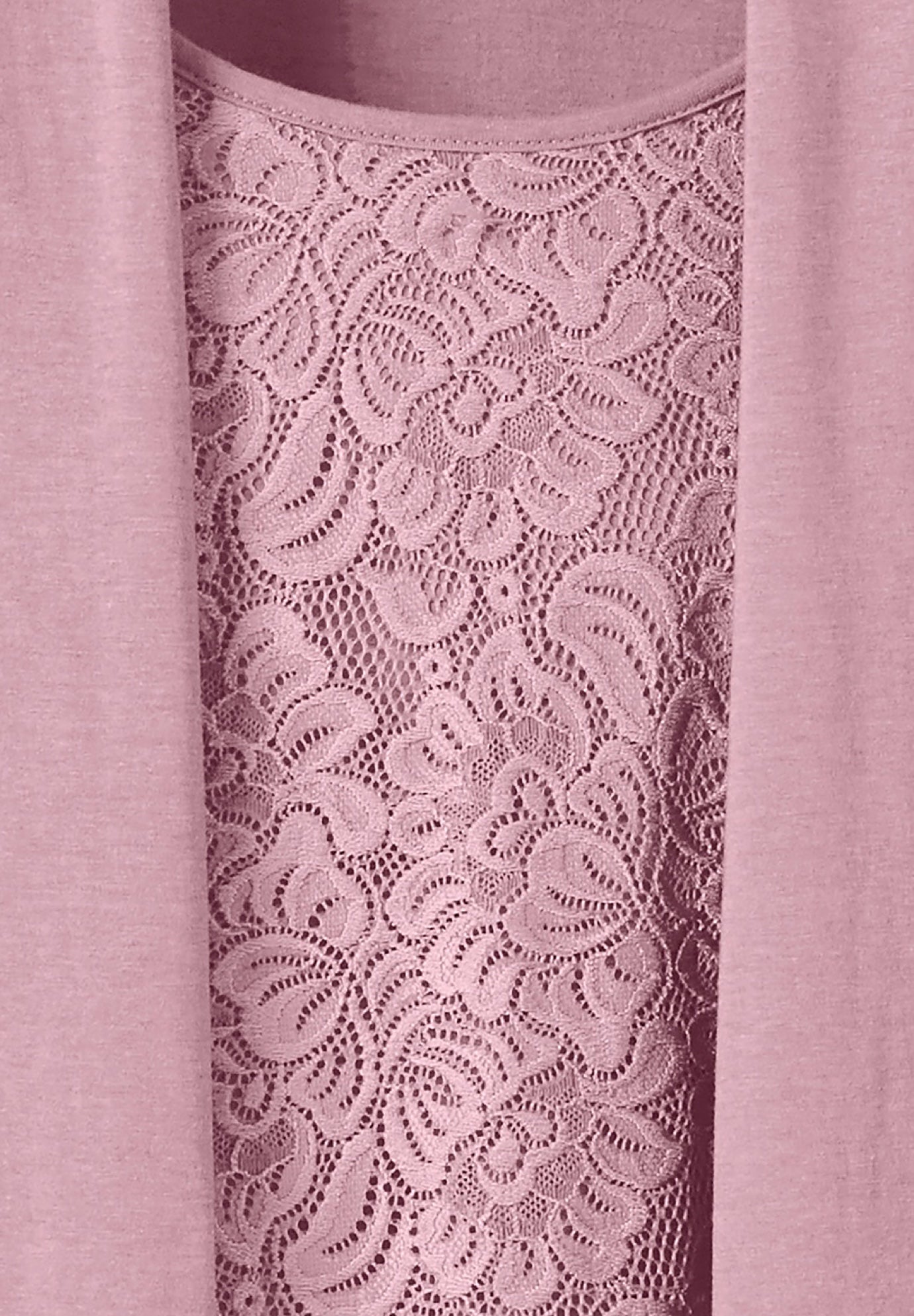 2-Fer Cardigan & Attached Lace Tunic image number 3