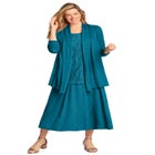 2-Fer Cardigan & Attached Lace Tunic image number null