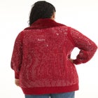 Sequin Button-Up Sweater image number null