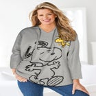 Peanuts Women's Hooded Sweatshirt Snoopy and Woodstock image number null