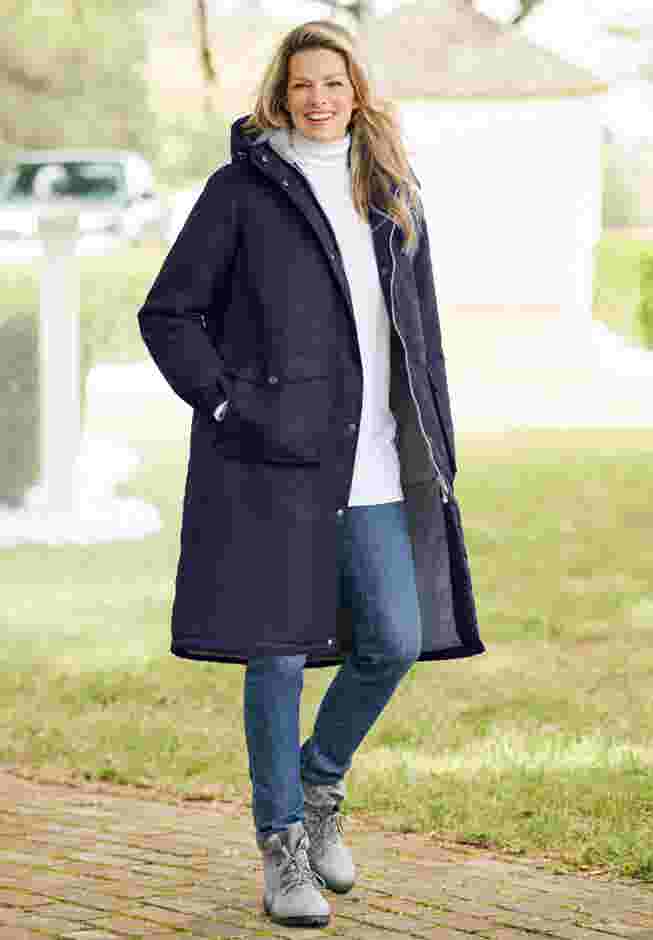 Mid-Length Microfiber Parka image number 0