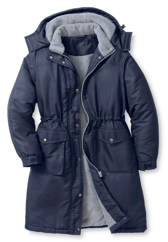 Mid-Length Microfiber Parka image number 1