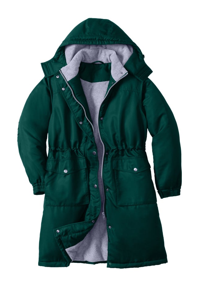 Mid-Length Microfiber Parka image number 1