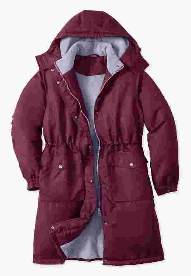 Mid-Length Microfiber Parka image number 3
