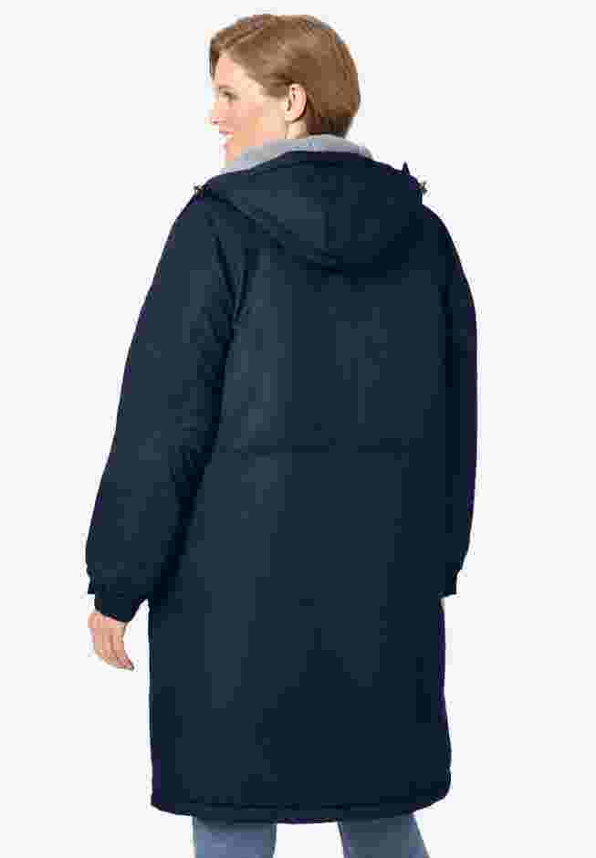 Mid-Length Microfiber Parka image number 1
