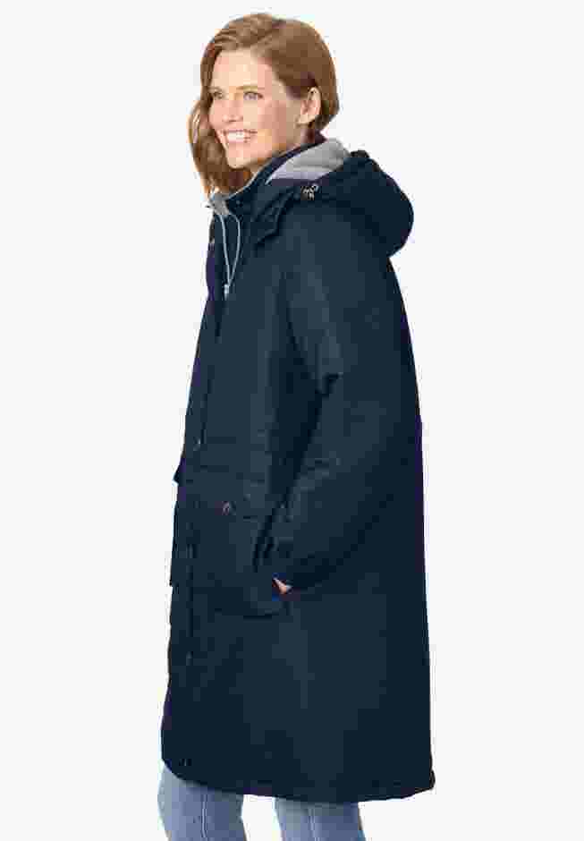 Mid-Length Microfiber Parka image number 2