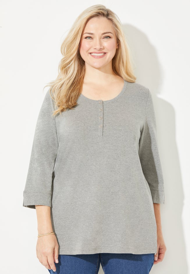 Liz&Me® Knit Henley Top image number 0