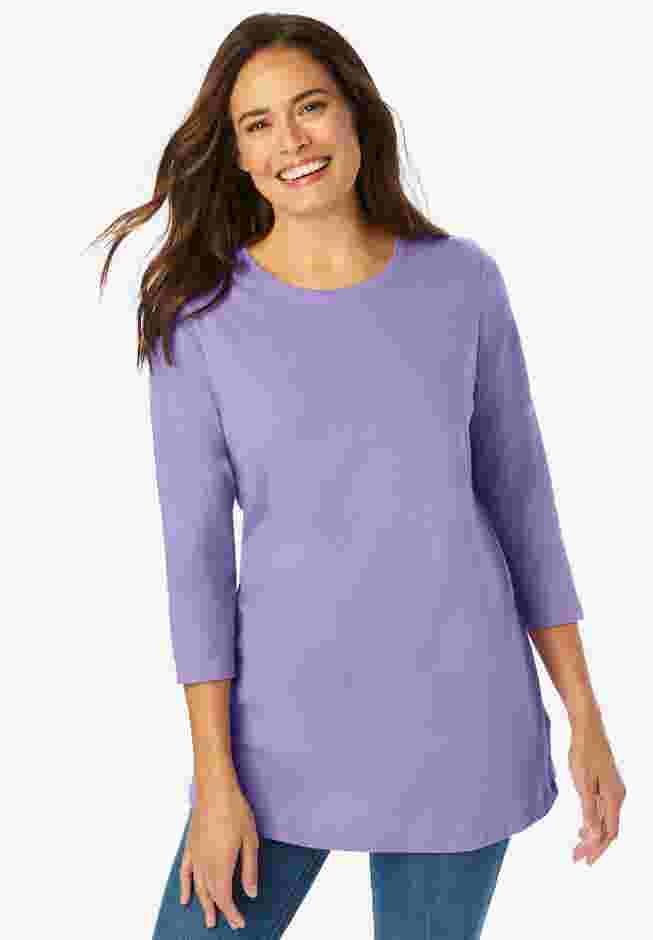Perfect Three-Quarter Sleeve Crewneck Tee image number 6