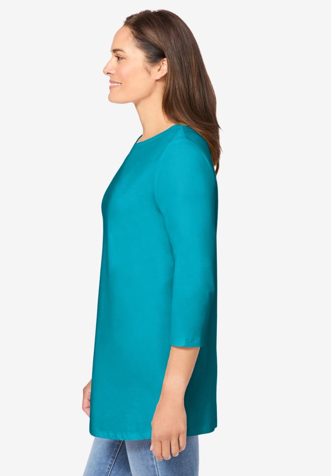 Perfect Three-Quarter Sleeve Crewneck Tee image number 1