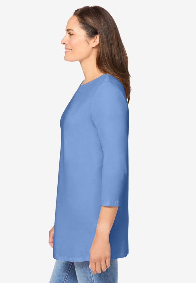 Perfect Three-Quarter Sleeve Crewneck Tee image number 1