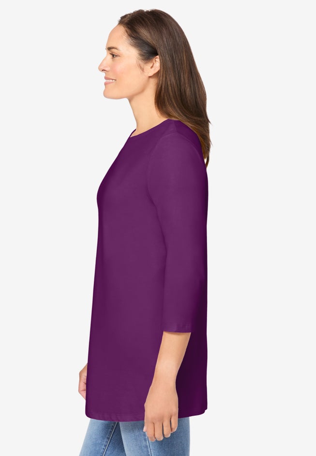 Perfect Three-Quarter Sleeve Crewneck Tee image number 1