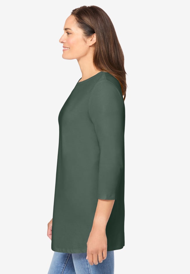Perfect Three-Quarter Sleeve Crewneck Tee image number 2