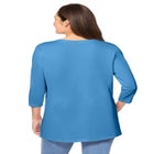 Perfect Three-Quarter Sleeve Crewneck Tee image number null