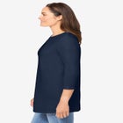 Perfect Three-Quarter Sleeve Crewneck Tee image number null