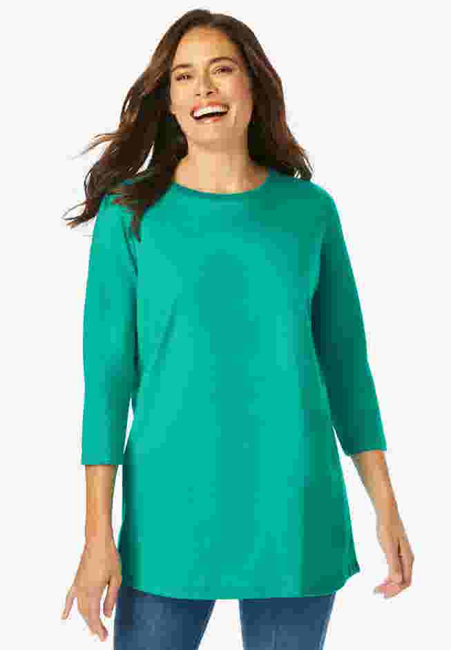 Perfect Three-Quarter Sleeve Crewneck Tee image number 0