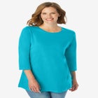 Perfect Three-Quarter Sleeve Crewneck Tee image number null