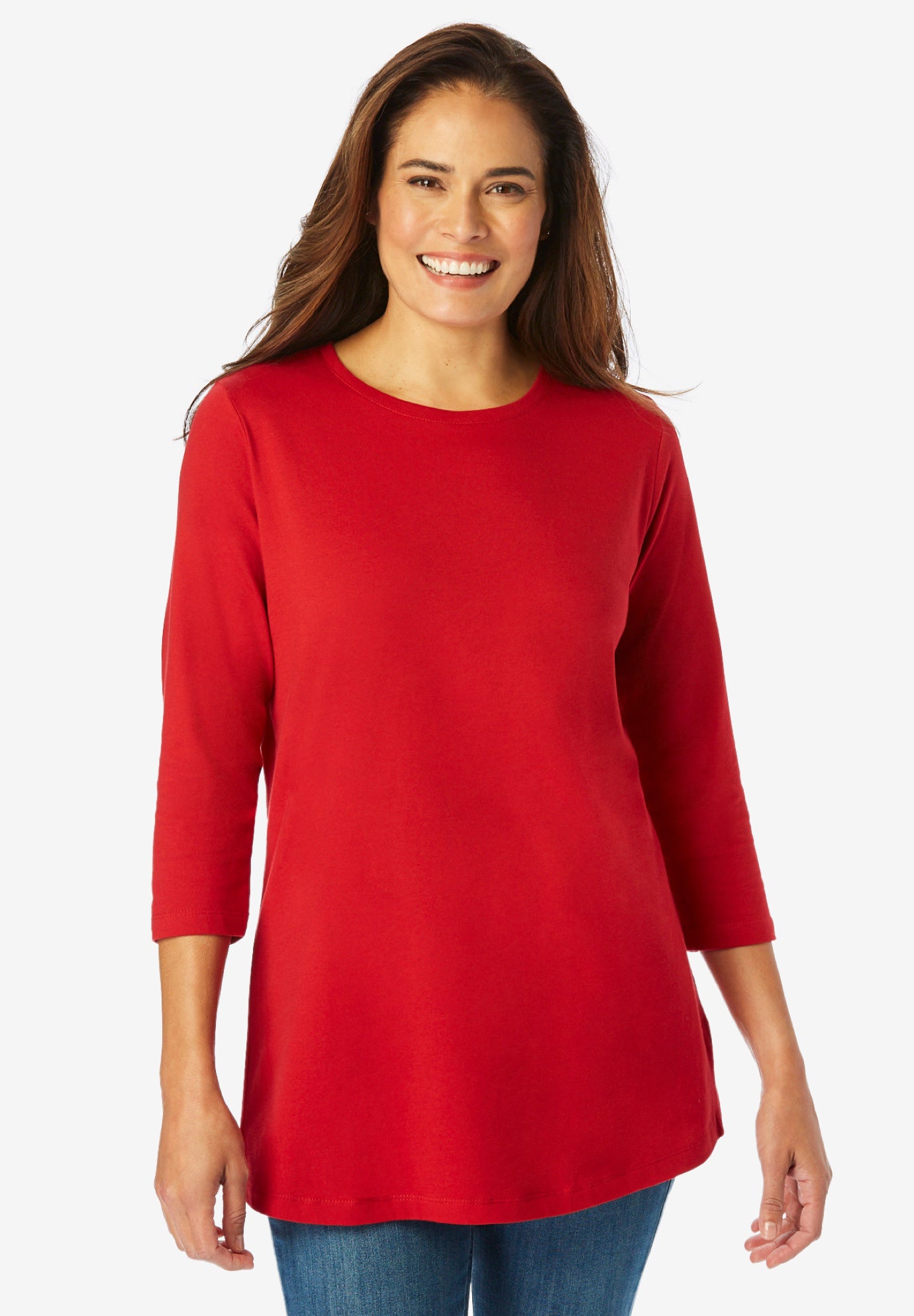 Perfect Three-Quarter Sleeve Crewneck Tee image number 0