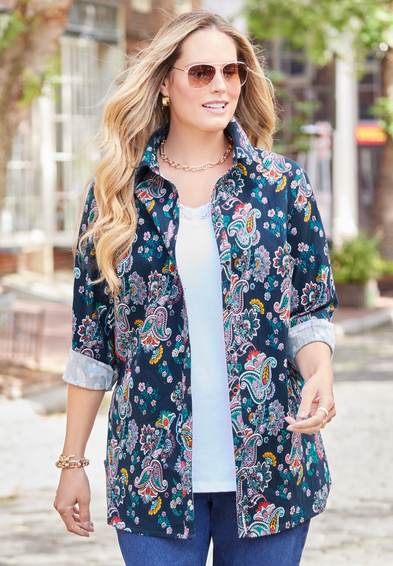 Liz&Me&reg; Buttonfront Shirt image number 0