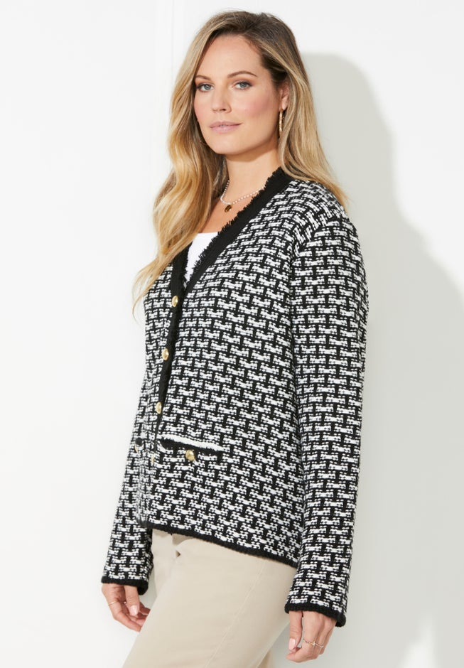 Liz&Me® Tweed Button Cardigan image number 2