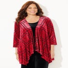 AnyWear Velvet Burnout Cascade Cardigan image number null