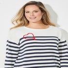 Liz&Me® Heart & Soul Stripe Sweater image number null