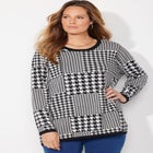 Liz&Me&reg; Patterned Pullover Sweater image number null