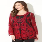 Embroidered Mesh Top image number null