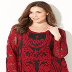 Embroidered Mesh Top image number null