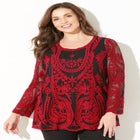 Embroidered Mesh Top image number null