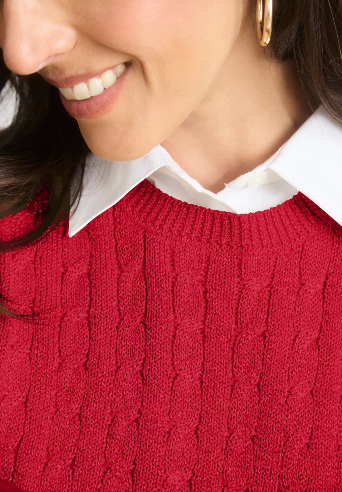 Cable Crewneck Sweater image number 1