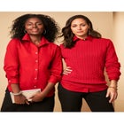 Cable Crewneck Sweater image number null