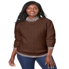 Cable Crewneck Sweater image number null