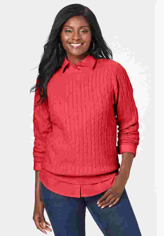 Cable Crewneck Sweater image number 0