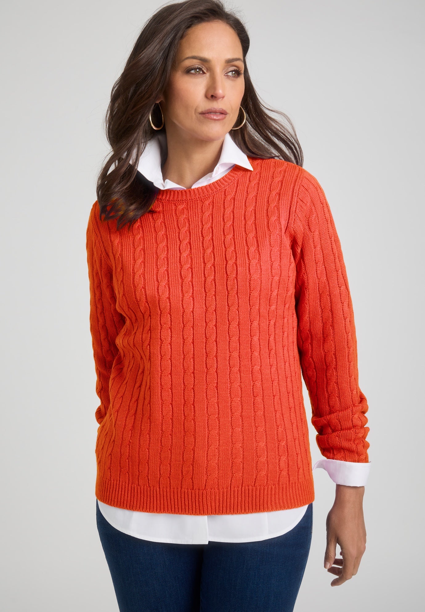 Cable Crewneck Sweater image number 0
