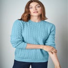Cable Crewneck Sweater image number null
